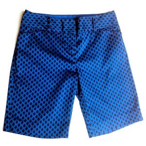 Vintage Outback Red by The Limited Blue Black Dot Bermuda Shorts